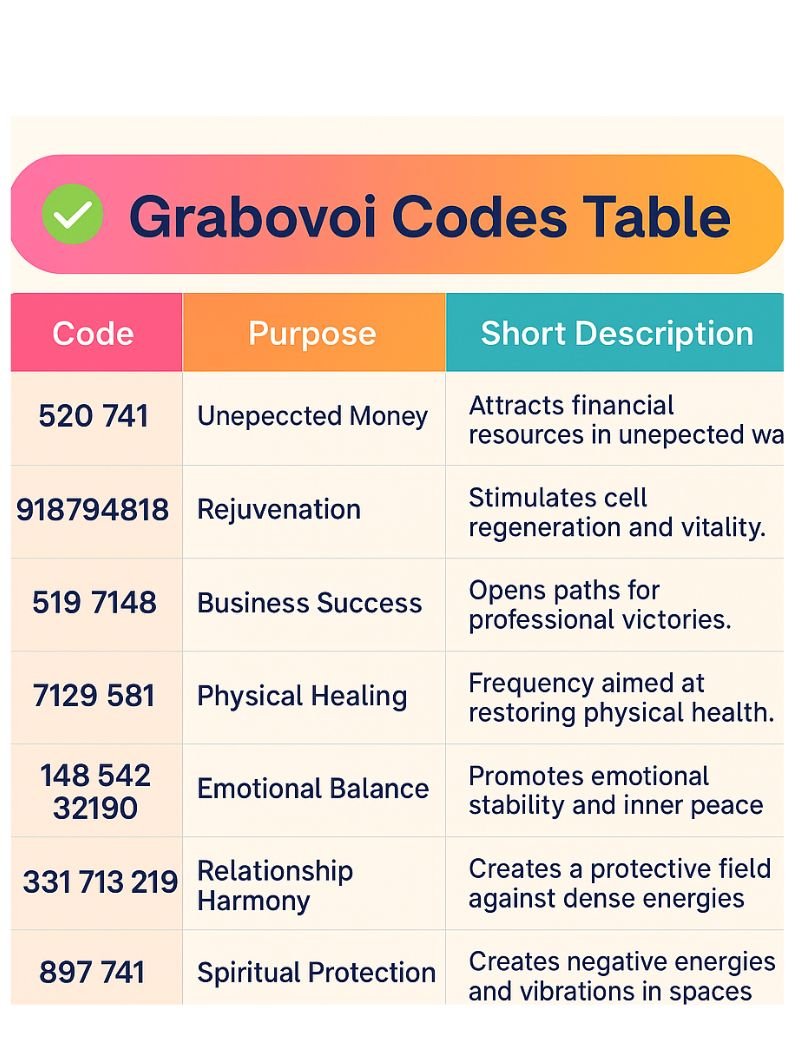Grabovoi Codes and Radiesthesia for Energy Balance